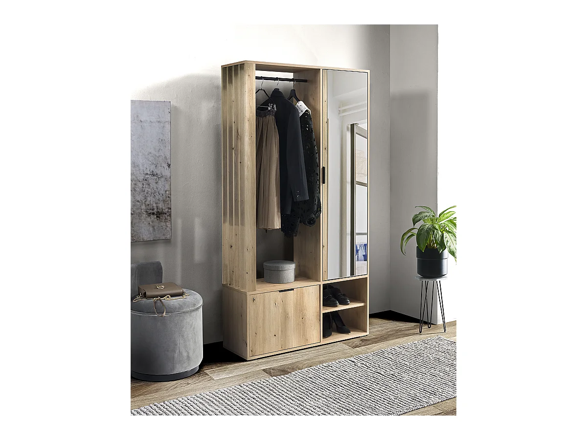 MINIO go for it, Appendiabiti MELO color rovere artisan