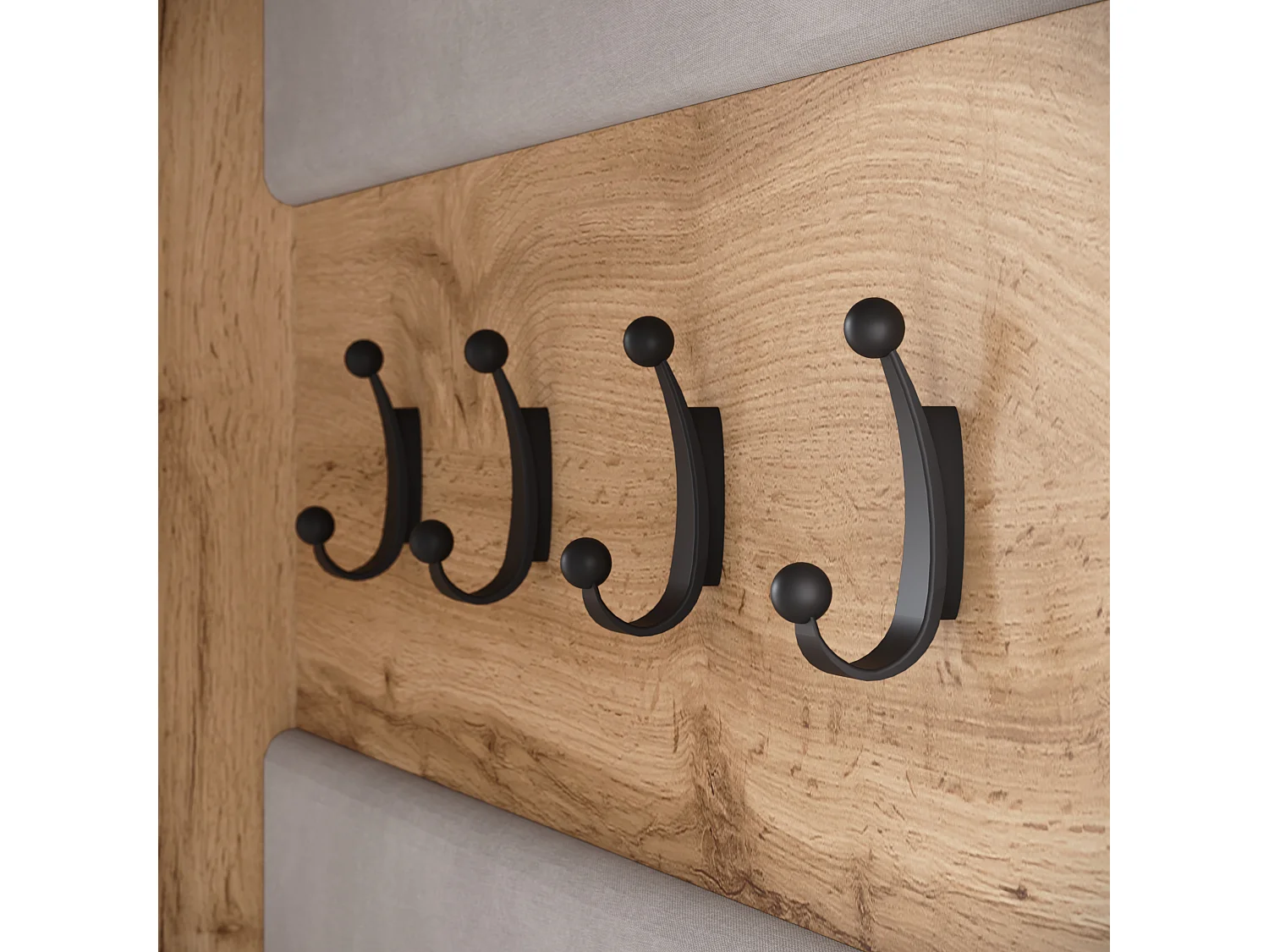 MINIO go for it, armoire TOKAT en chêne wotan / panneaux gris