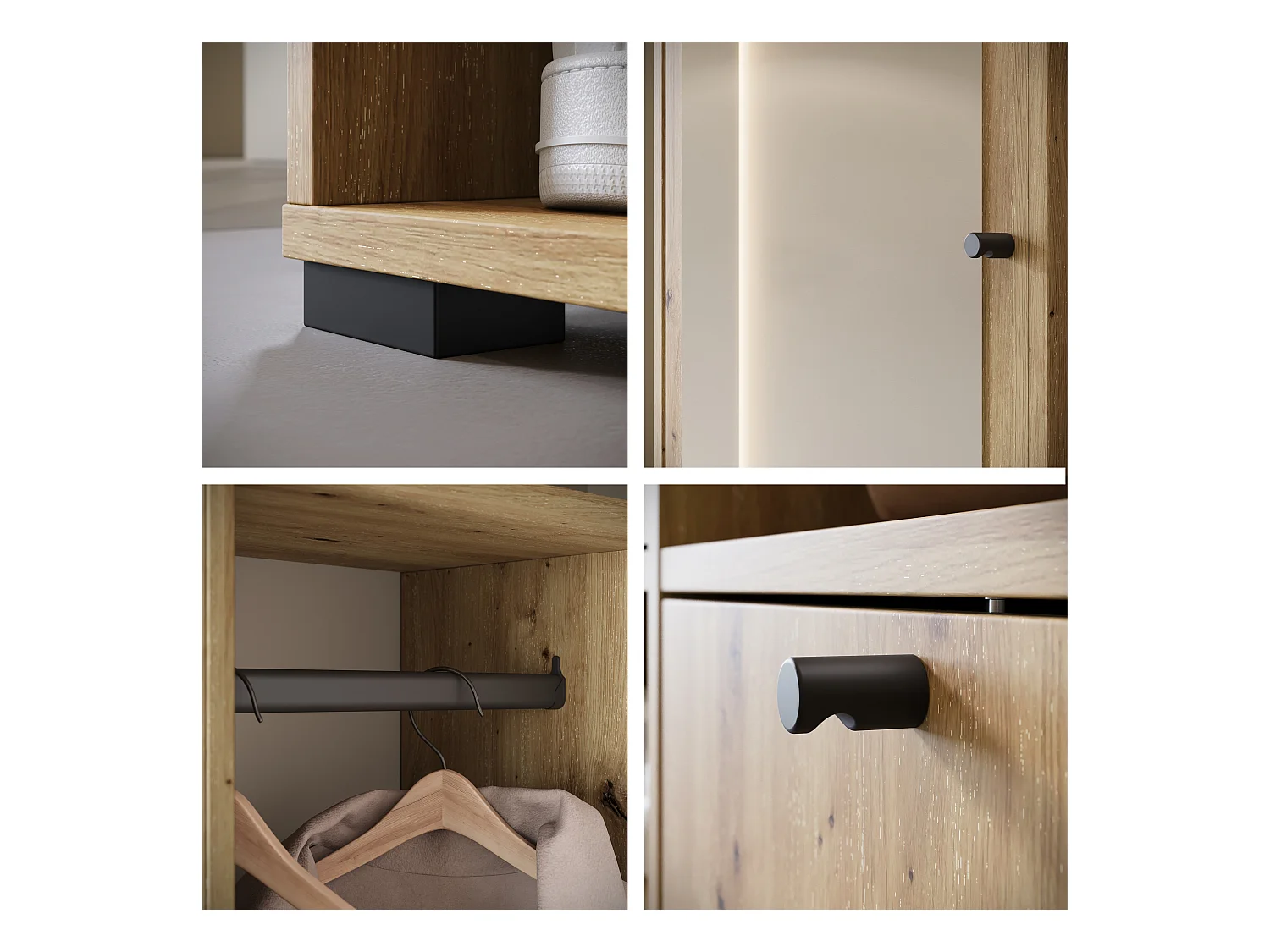 MINIO go for it, Armoire DAFNI en chêne artisan