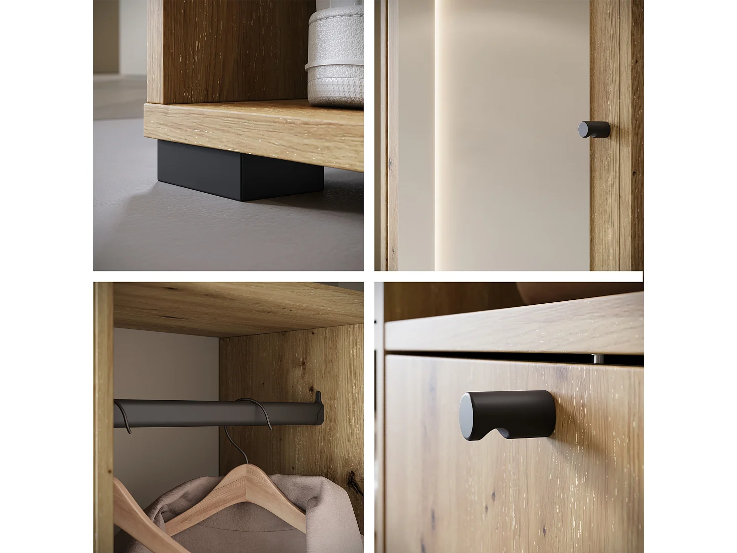 MINIO go for it, Armoire DAFNI en chêne artisan