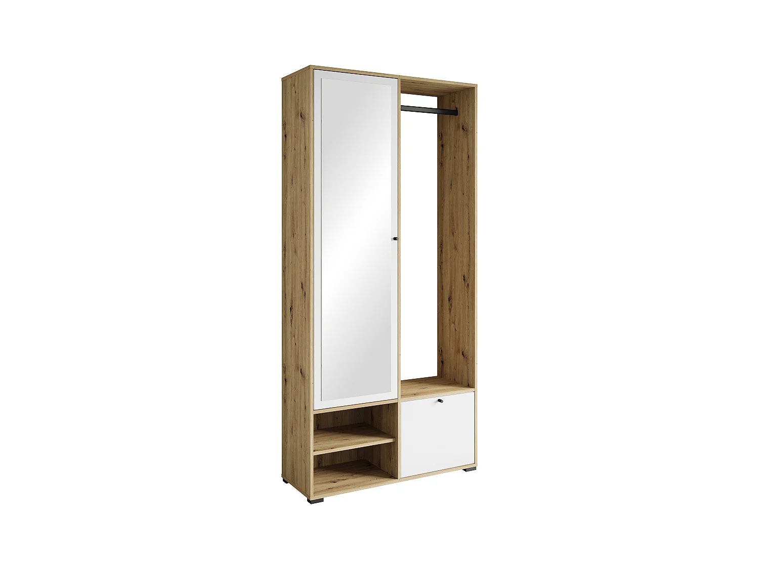 MINIO go for it, Armoire DAFNI en chêne artisan / blanc
