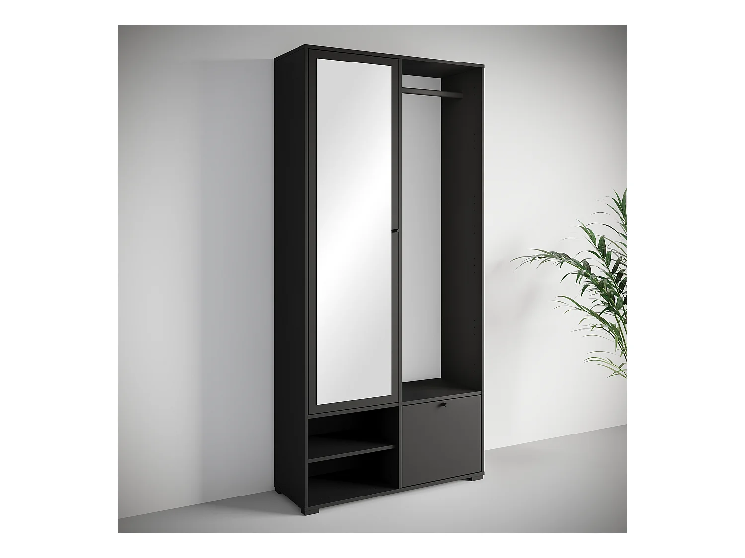 MINIO go for it, Armoire DAFNI en noir graphite