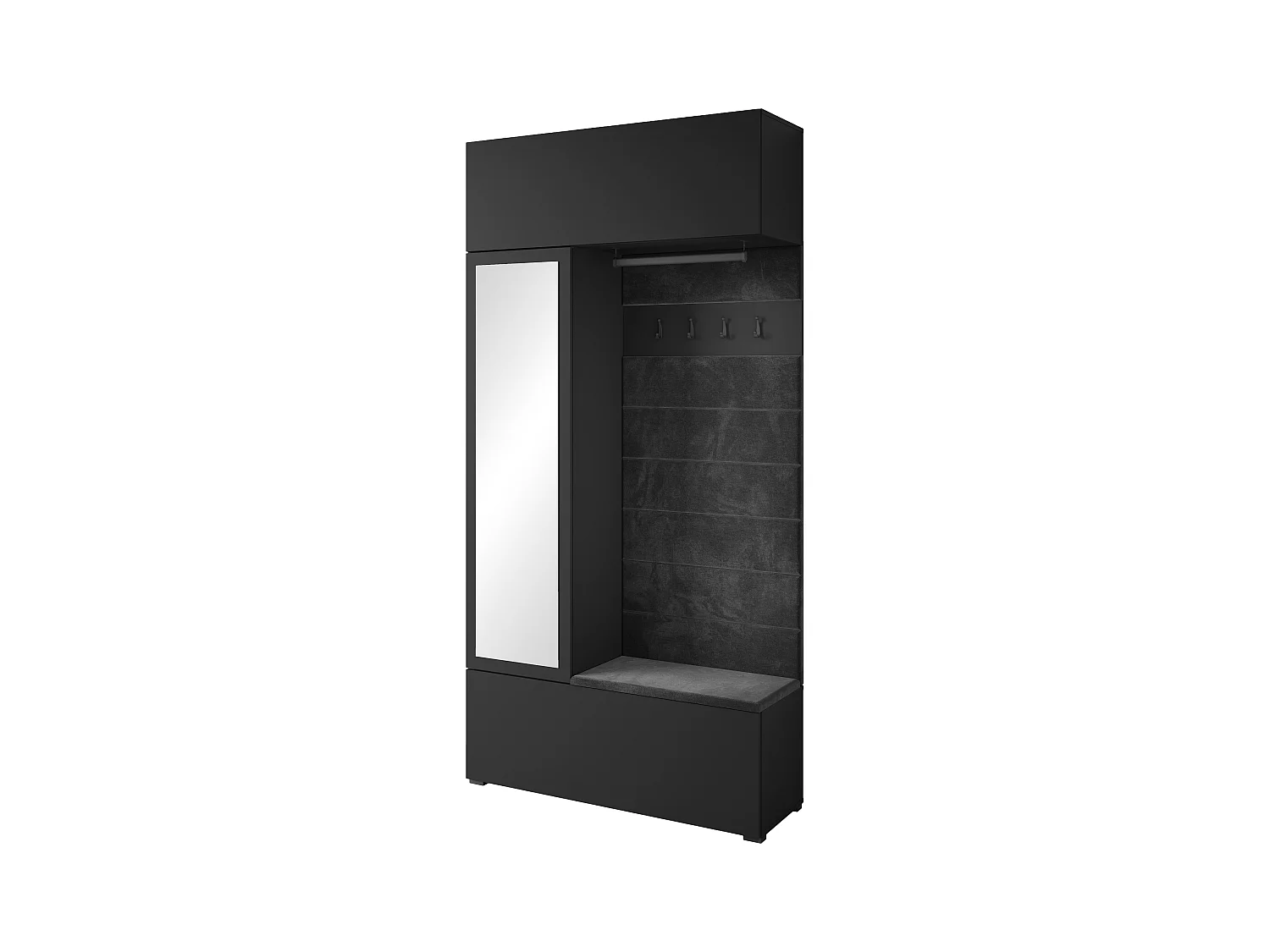 MINIO go for it, armoire TOKAT en noir / panneaux noirs