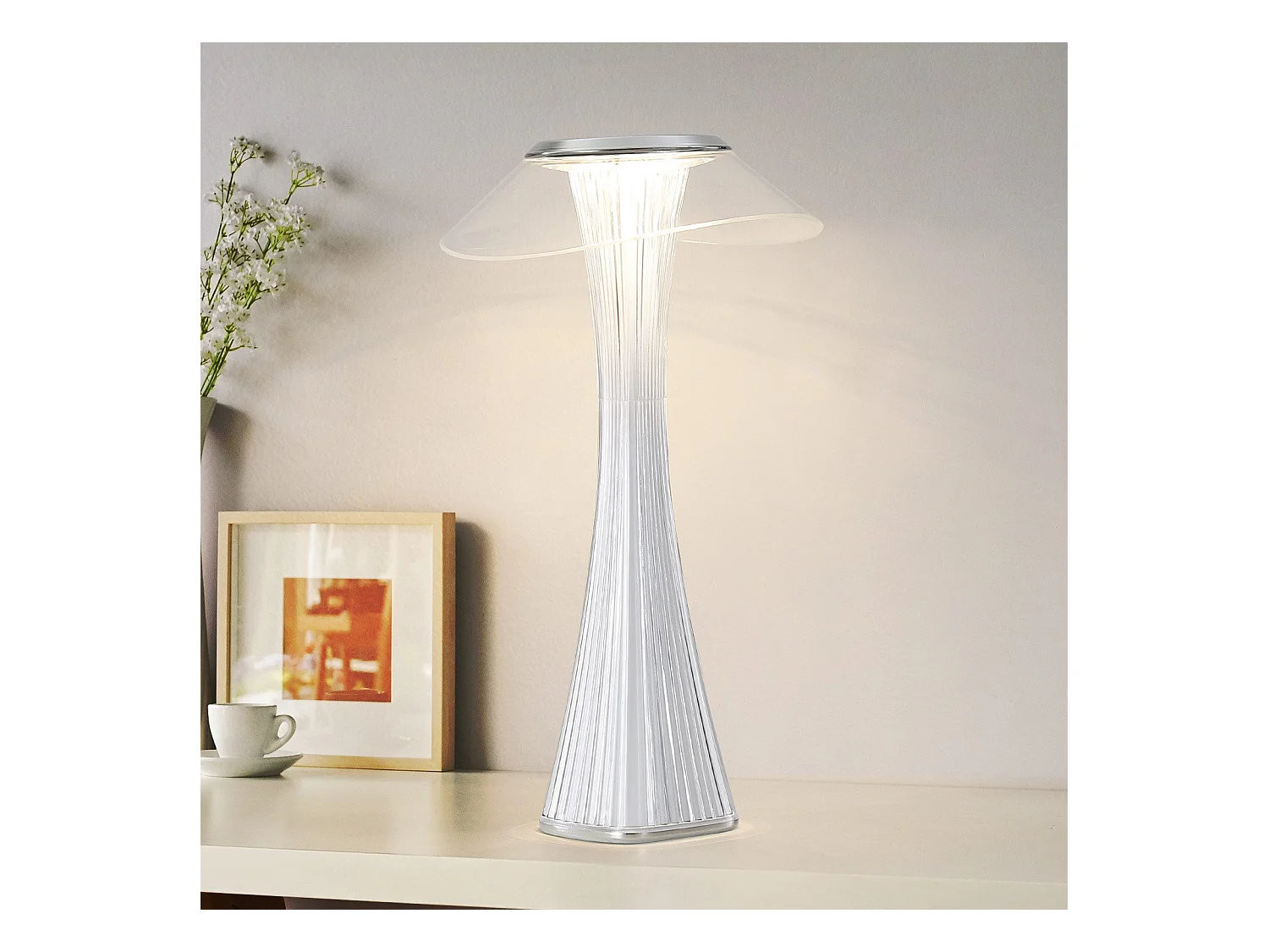 Lampe de chevet LED NETTLIFE tactile à intensité variable USB avec 3 niveaux de luminosité Lampe de table de chambre