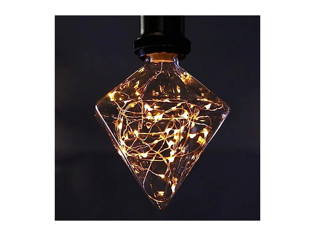 Ampoule LED NETTLIFE Ampoule LED vintage E27 Fireworks 3W diamant blanc chaud