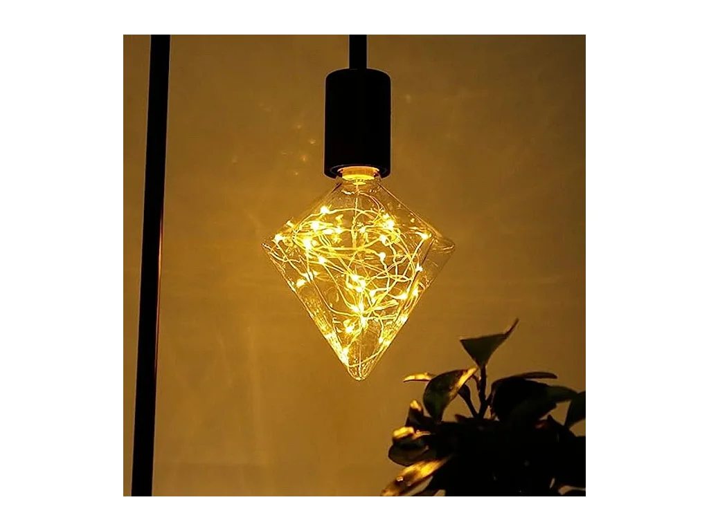 Ampoule LED NETTLIFE Ampoule LED vintage E27 Fireworks 3W diamant blanc chaud