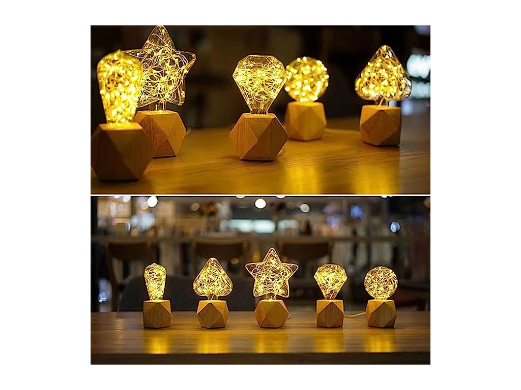 Ampoule LED NETTLIFE Ampoule LED vintage E27 Fireworks 3W diamant blanc chaud