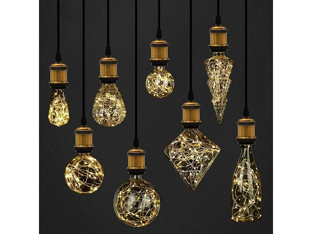 NETTLIFE LED-lamp Vintage LED-lamp E27 Vuurwerk 3W Diamant Warm Wit