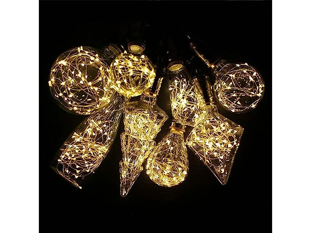 NETTLIFE LED-lamp Vintage LED-lamp E27 Vuurwerk 3W Diamant Warm Wit