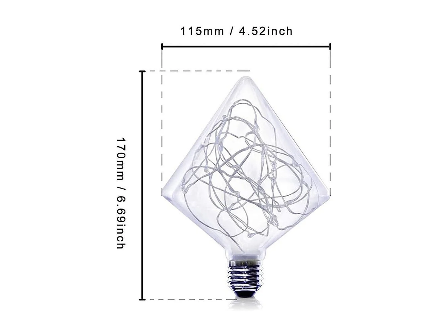 Ampoule LED NETTLIFE Ampoule LED vintage E27 Fireworks 3W diamant blanc chaud