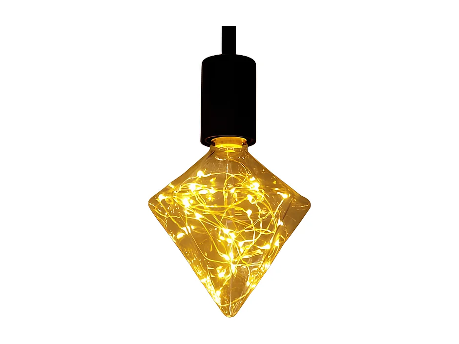 Ampoule LED NETTLIFE Ampoule LED vintage E27 Fireworks 3W diamant blanc chaud