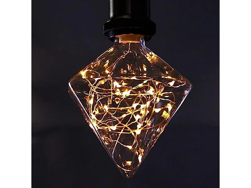 NETTLIFE LED-Lampe Vintage LED-Glühbirne E27 Feuerwerk 3W Diamant Warmweiß