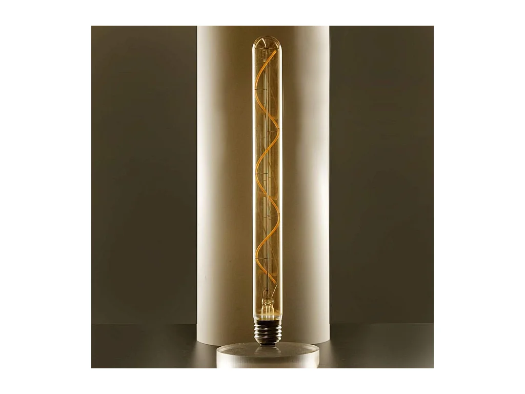 NETTLIFE E27 LED-lamp in vintage stijl, buisvormig, 300 mm, goudkleurig voor thuis en in het café