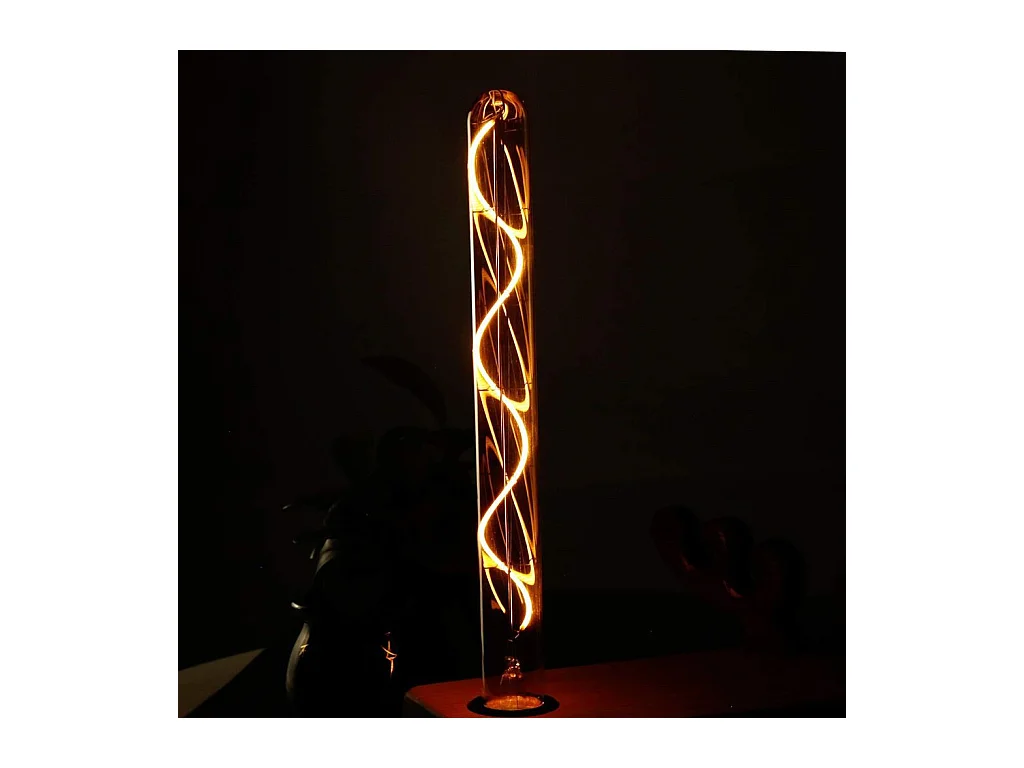 NETTLIFE E27 LED-lamp in vintage stijl, buisvormig, 300 mm, goudkleurig voor thuis en in het café