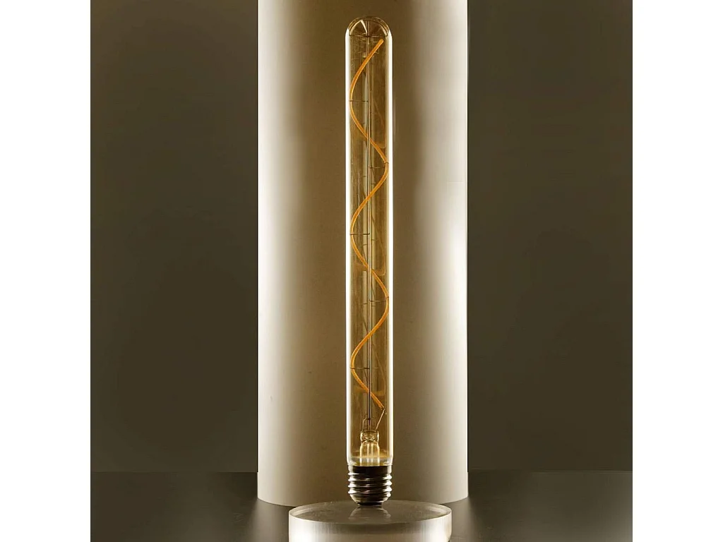 Ampoule LED NETTLIFE E27 style vintage tubulaire 300 mm dorée pour maison et café