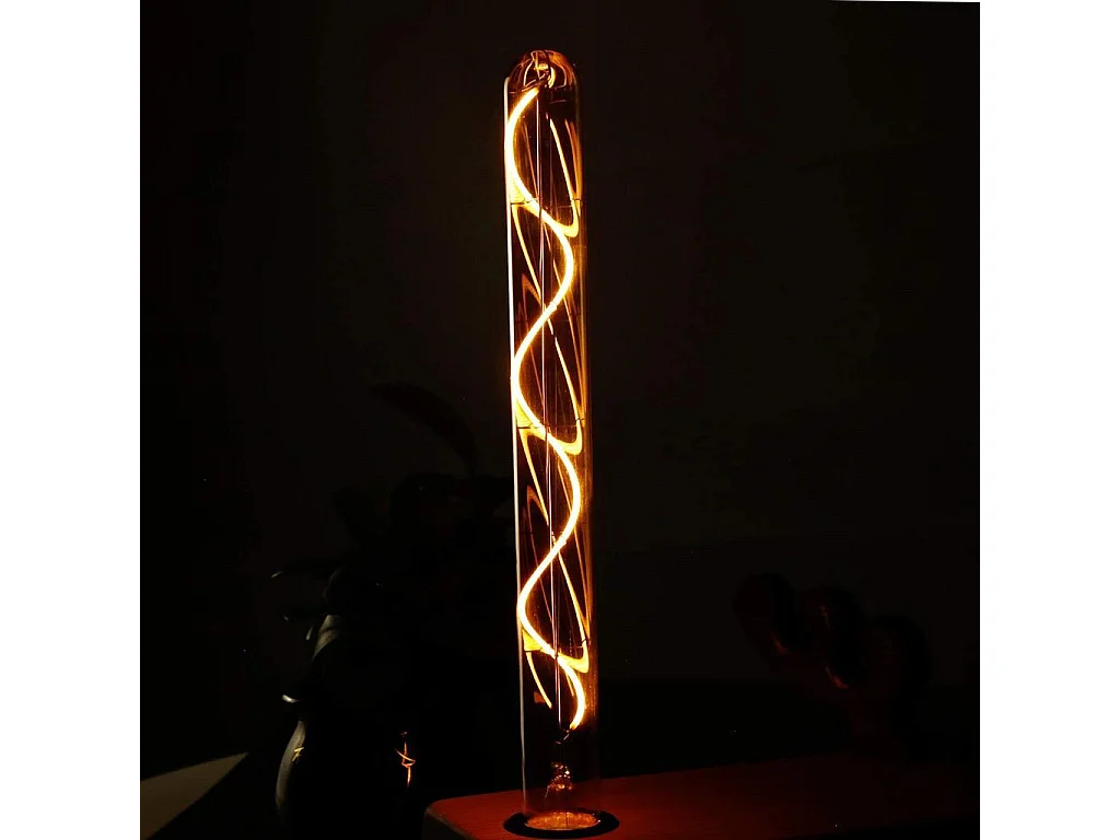 NETTLIFE E27 LED-lamp in vintage stijl, buisvormig, 300 mm, goudkleurig voor thuis en in het café