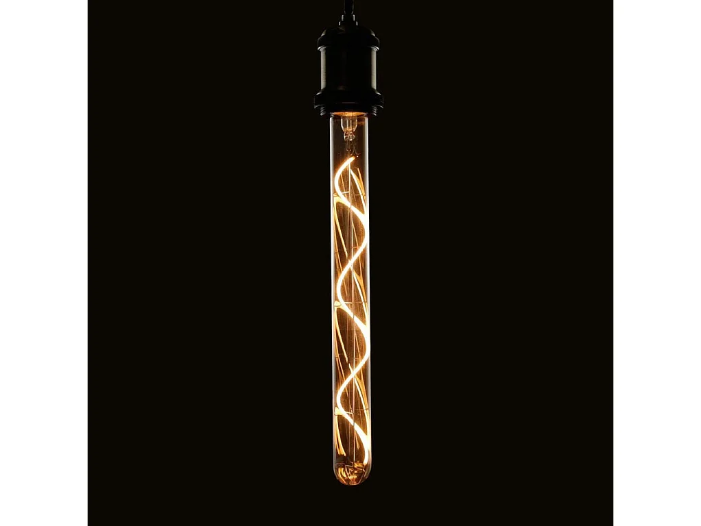 Ampoule LED NETTLIFE E27 style vintage tubulaire 300 mm dorée pour maison et café