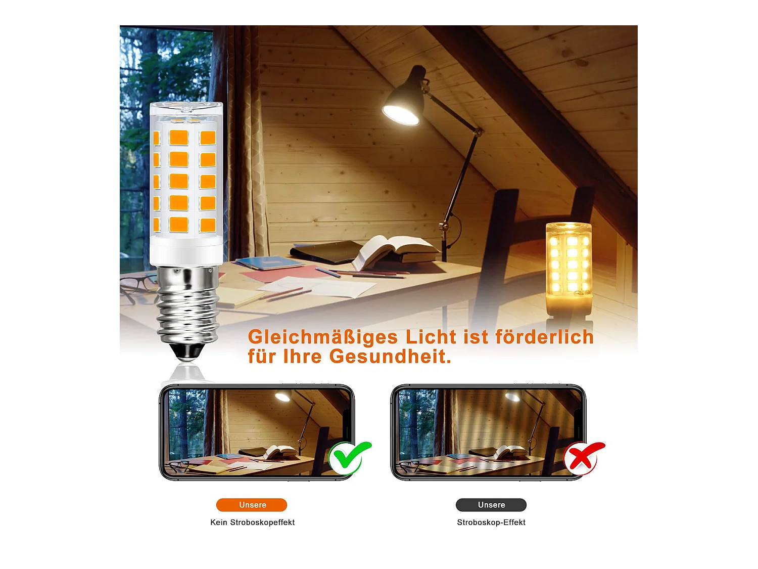 NETTLIFE E14 Vintage LED-lamp, 8 stuks - 2700K, Retro glas, 2,5W, spaarlamp, E14, 8 stuks