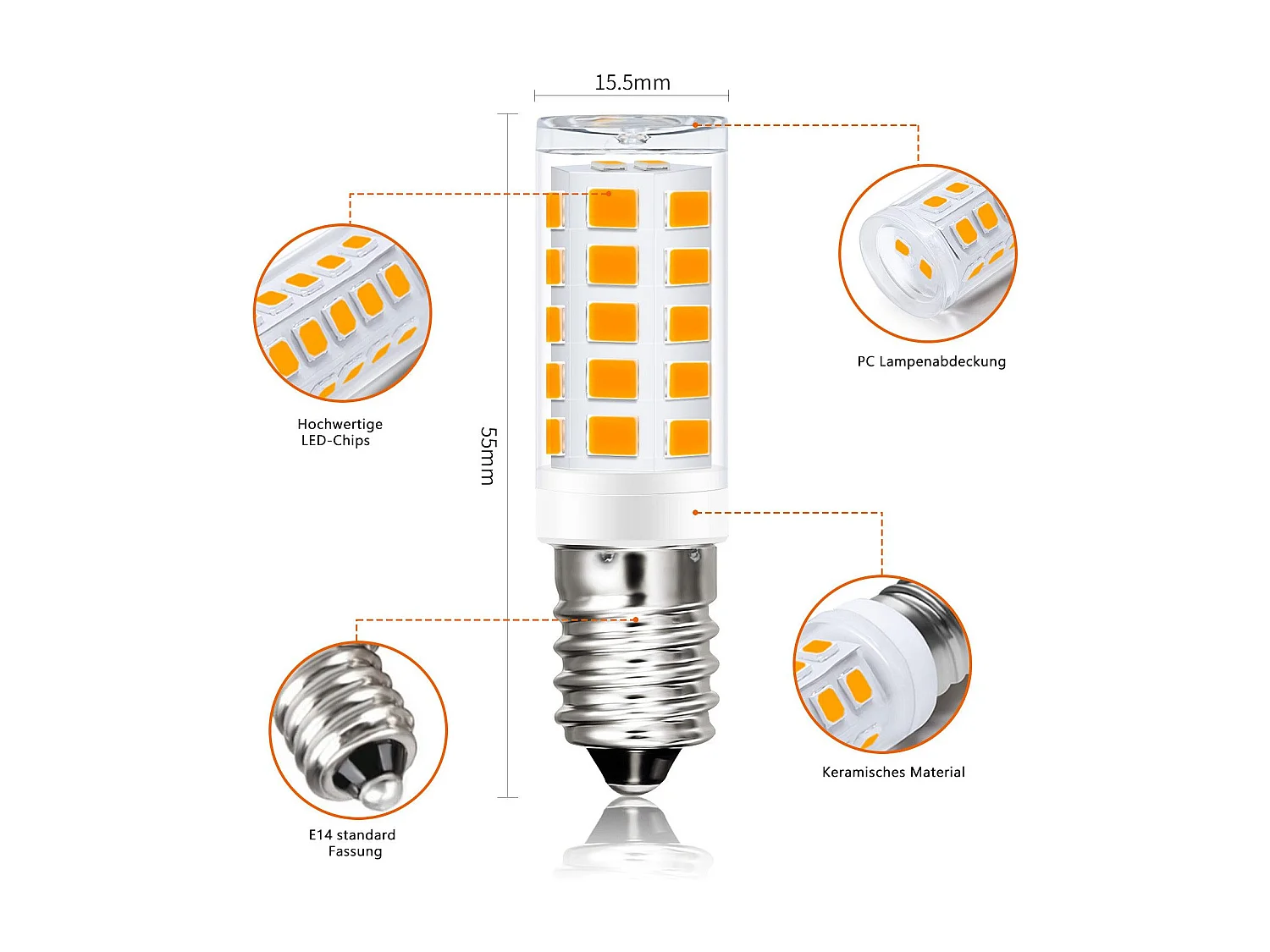 Ampoule LED NETTLIFE E14 vintage, lot de 8 – 2 700 K, verre rétro, 3 W, lampe à économie d'énergie, E14, 8 pièces