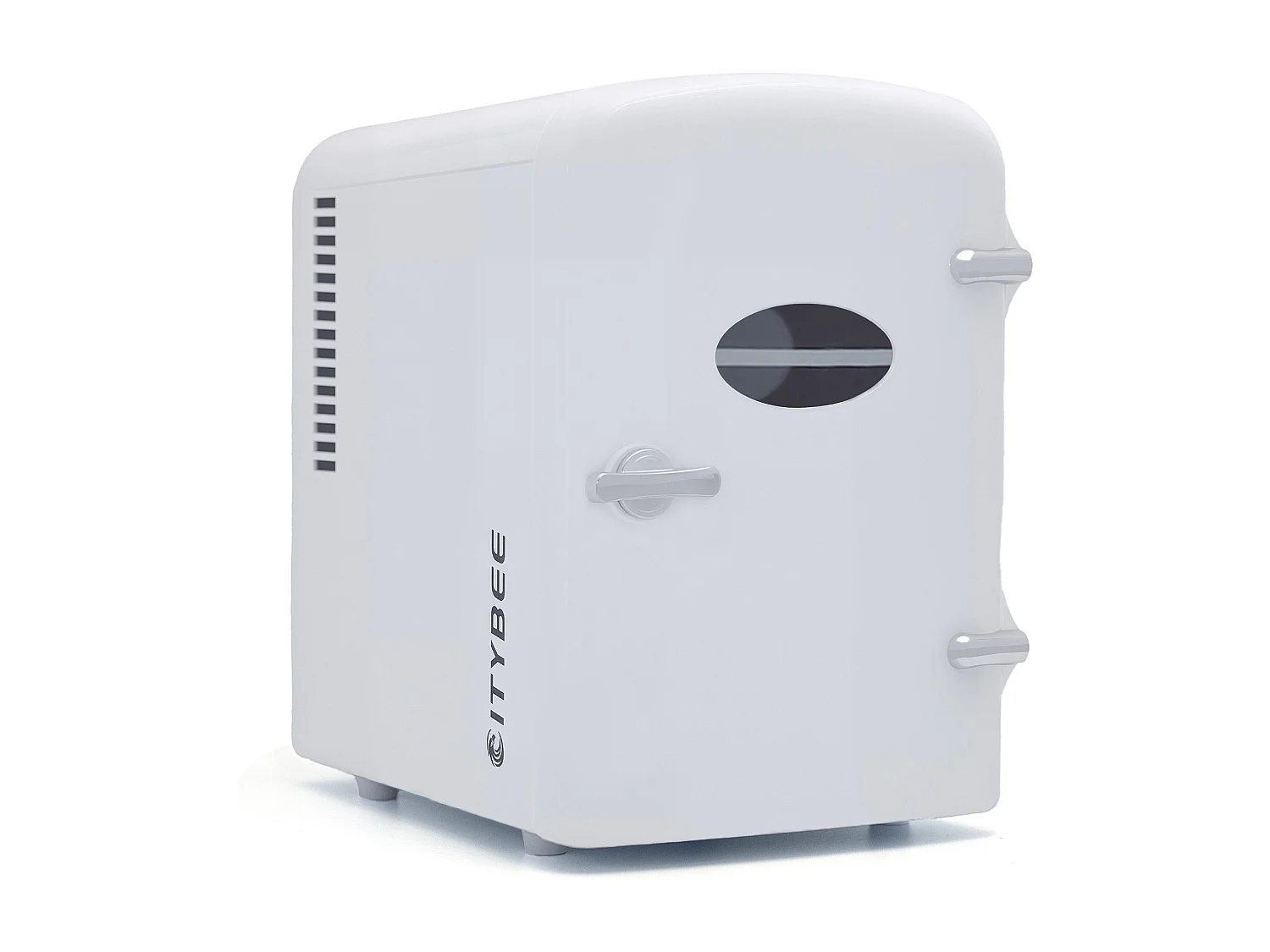 Mini refrigerador NETTLIFE de 4 litros, 12 V, 230 V, ideal para coche, dormitorio, camping, oficina y viajes (blanco)