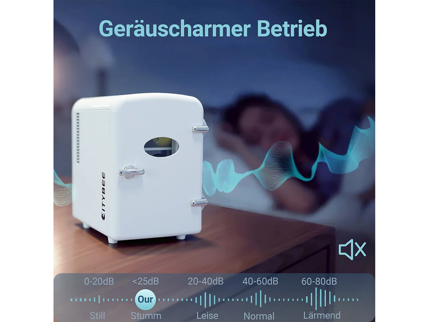 Mini refrigerador NETTLIFE de 4 litros, 12 V, 230 V, ideal para coche, dormitorio, camping, oficina y viajes (blanco)