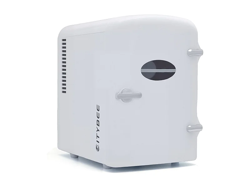 Mini refrigerador NETTLIFE de 4 litros, 12 V, 230 V, ideal para coche, dormitorio, camping, oficina y viajes (blanco)