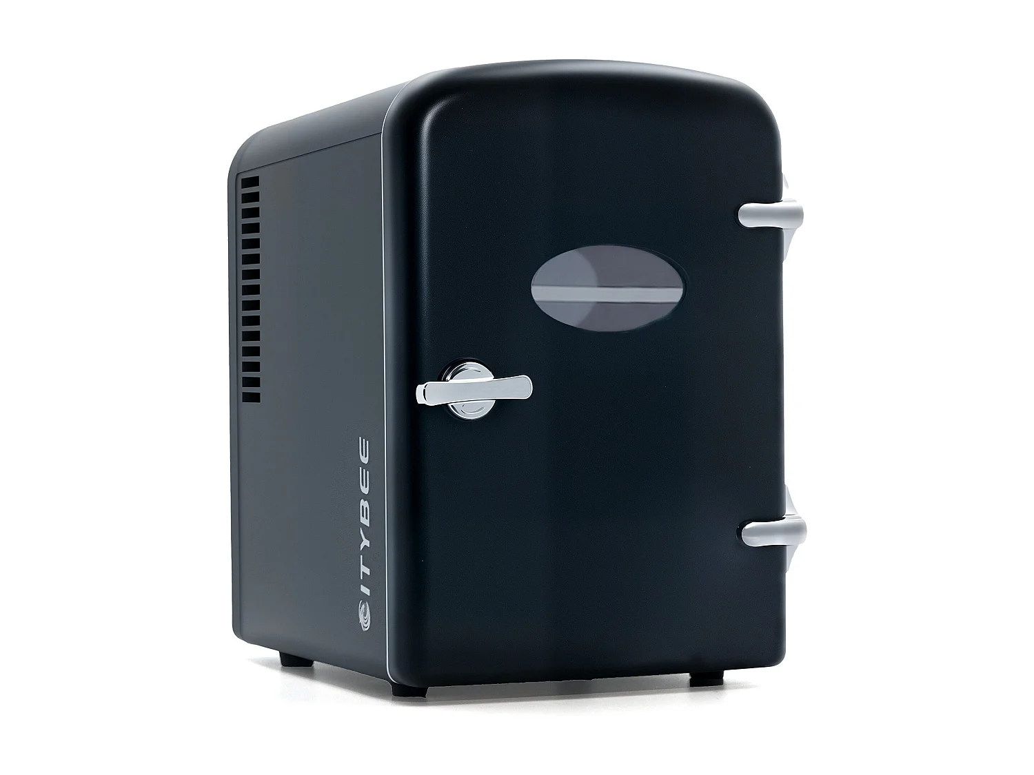 NETTLIFE Mini-Kühlschrank, 4 l, kleiner Kühlschrank, 12 V, 230 V, ideal für Auto, Schlafzimmer, Camping, Büro und Reisen (schwarz)