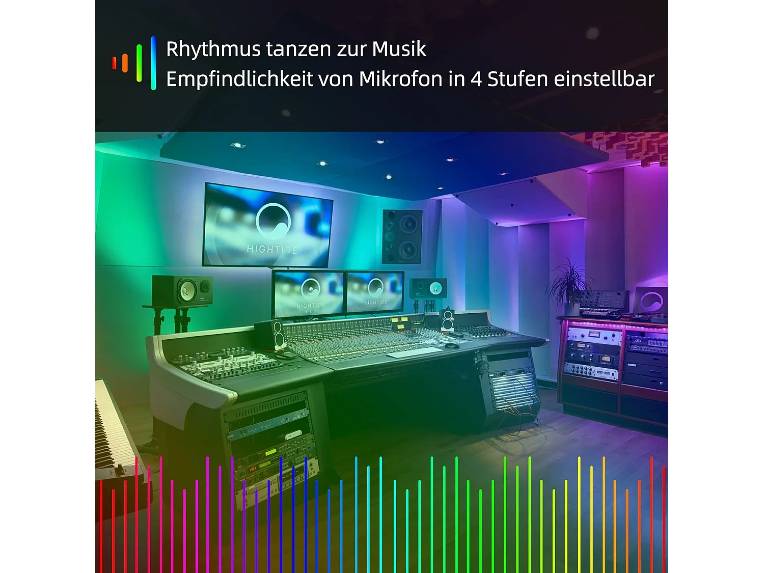 NETTLIFE RGB LED-Streifen Einstellbar mit APP Fernbedienung LED-Streifen