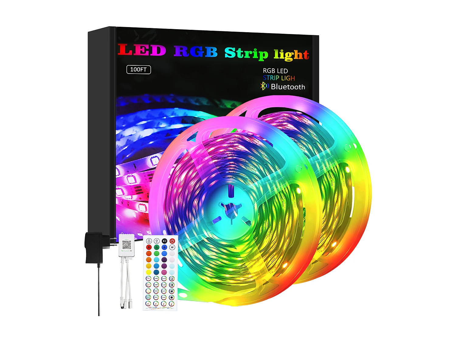 Bande LED NETTLIFE RGB réglable avec application de télécommande Bande LED