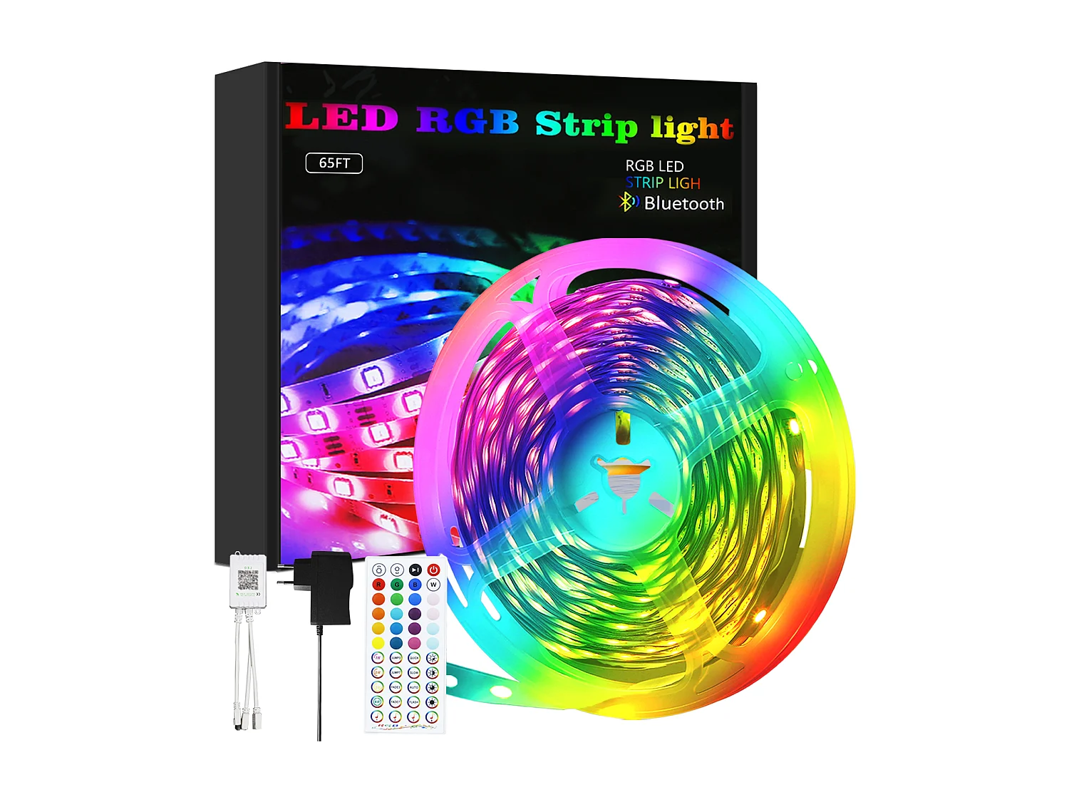 Bande LED NETTLIFE RGB réglable avec application de télécommande Bande LED