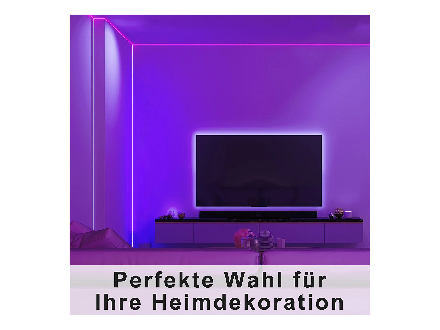 NETTLIFE RGB LED-Streifen Einstellbar mit APP Fernbedienung LED-Streifen