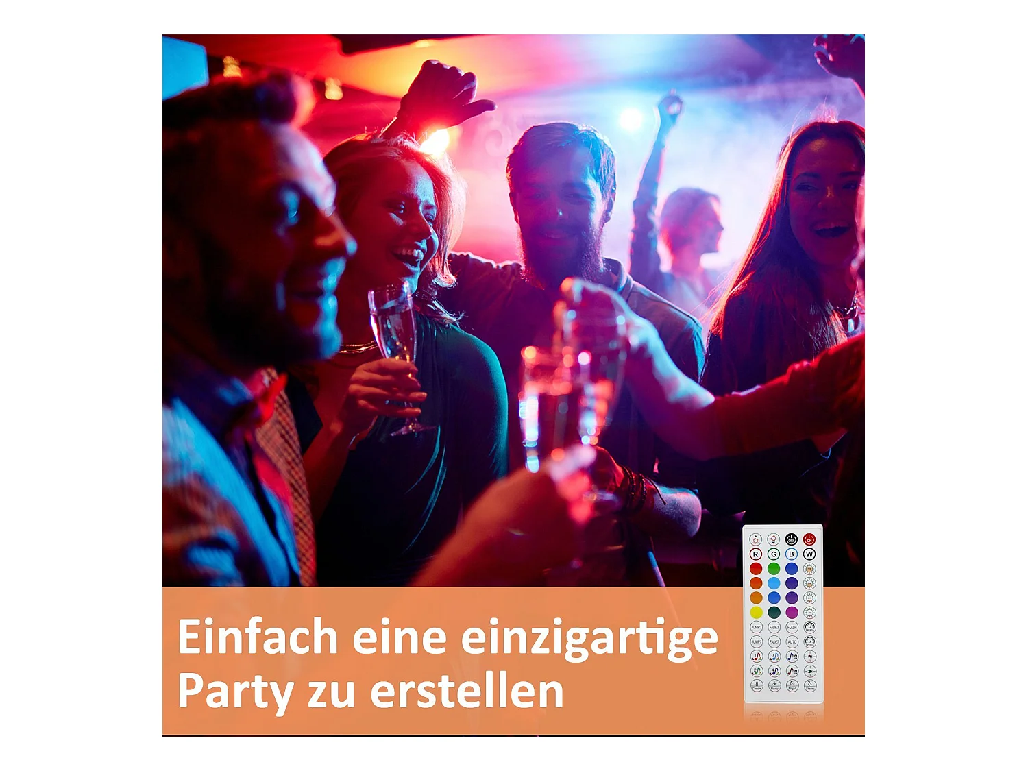 NETTLIFE RGB LED-Streifen Einstellbar mit APP Fernbedienung LED-Streifen