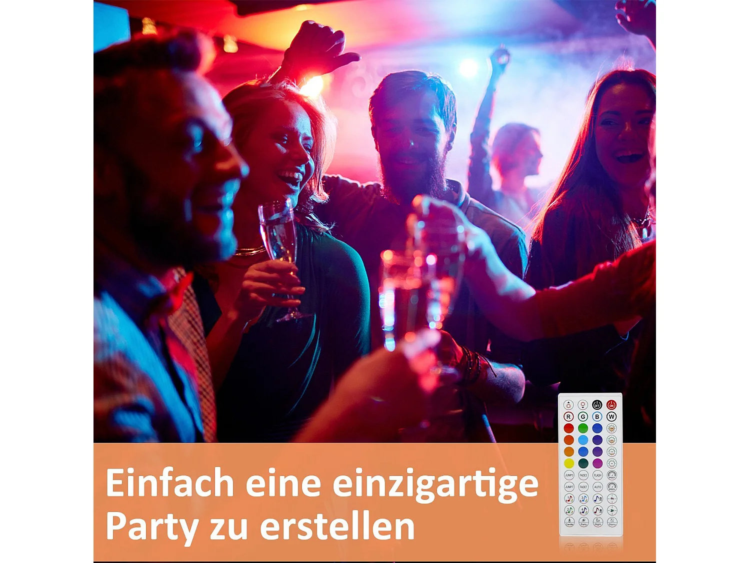 Bande LED NETTLIFE RGB réglable avec application de télécommande Bande LED