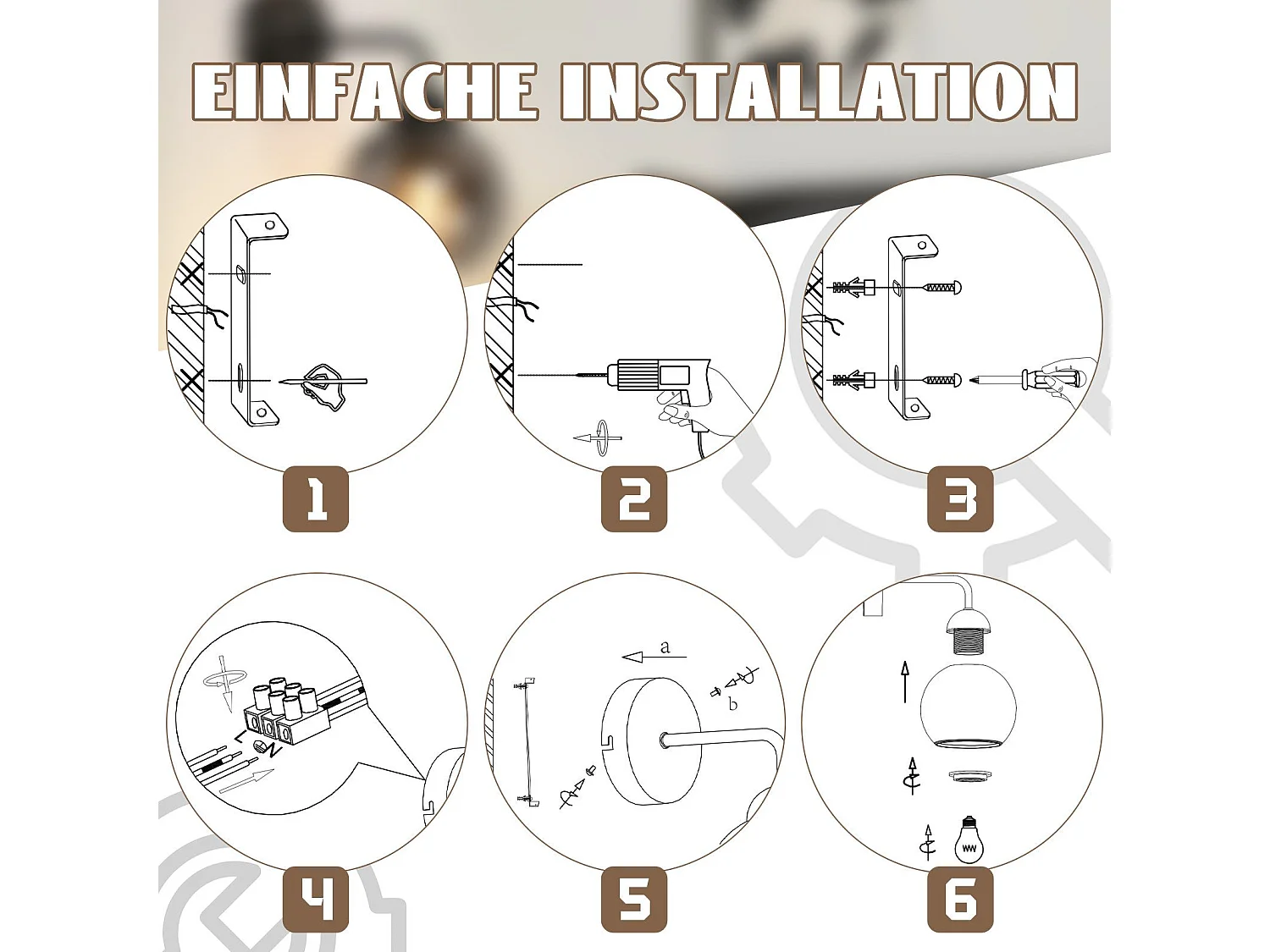 Applique murale d'intérieur vintage NETTLIFE E27 : éclairage mural rétro pour chambre à coucher en verre noir