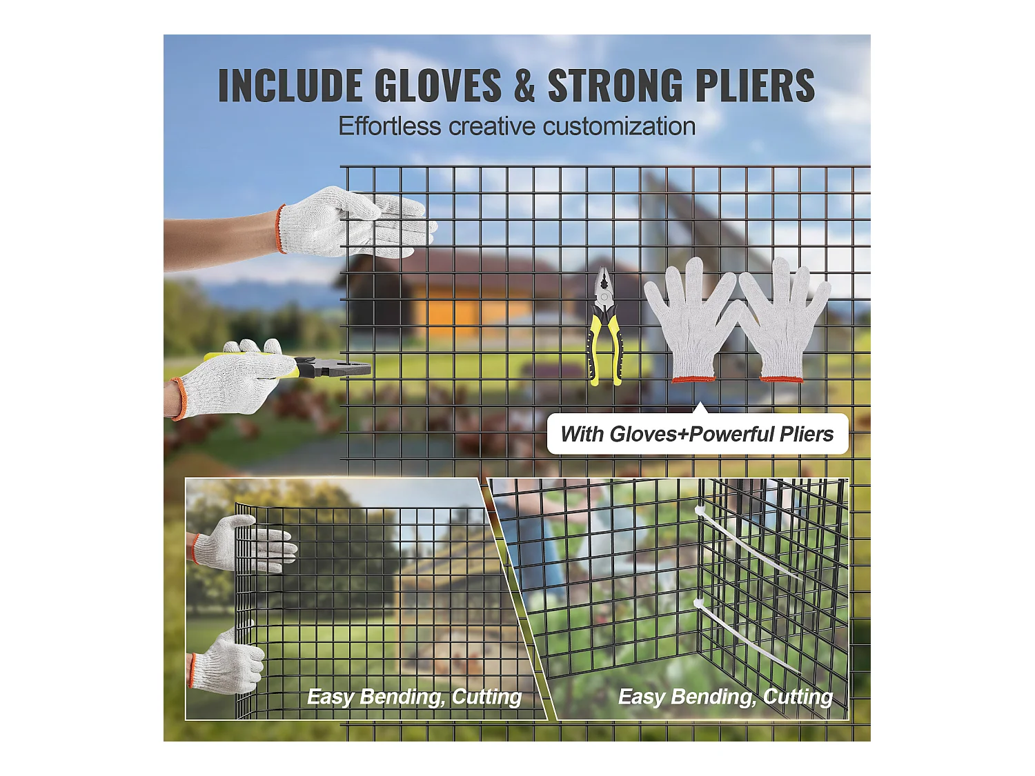 Grillage Rouleau Soudé Métallique de Calibre 19 pour Clôtures à Poulets SucceBuy 121.92 x 3048cm