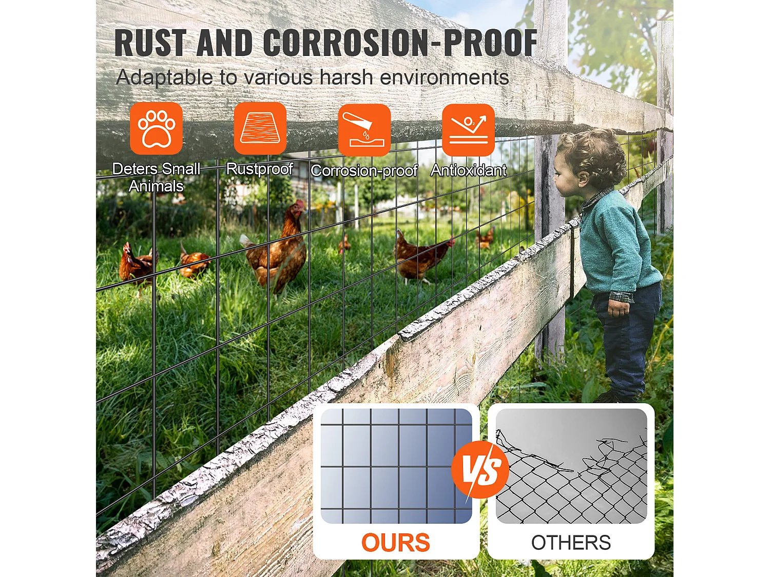 Rouleau de Treillis Métallique Galvanisé SucceBuy Hardware Cloth, Grillage à Poules de Calibre 16, Treillis Métallique Enduit de Vinyle