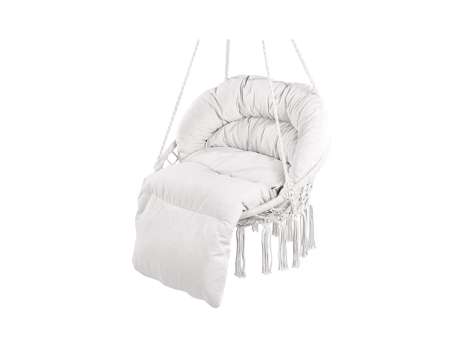 Fauteuil Suspendu Chaise Hamac Suspendue SucceBuy 149.69kg Beige