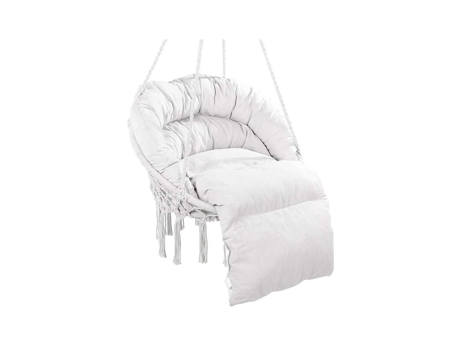 Fauteuil Suspendu Chaise Hamac Suspendue SucceBuy 149.69kg Beige