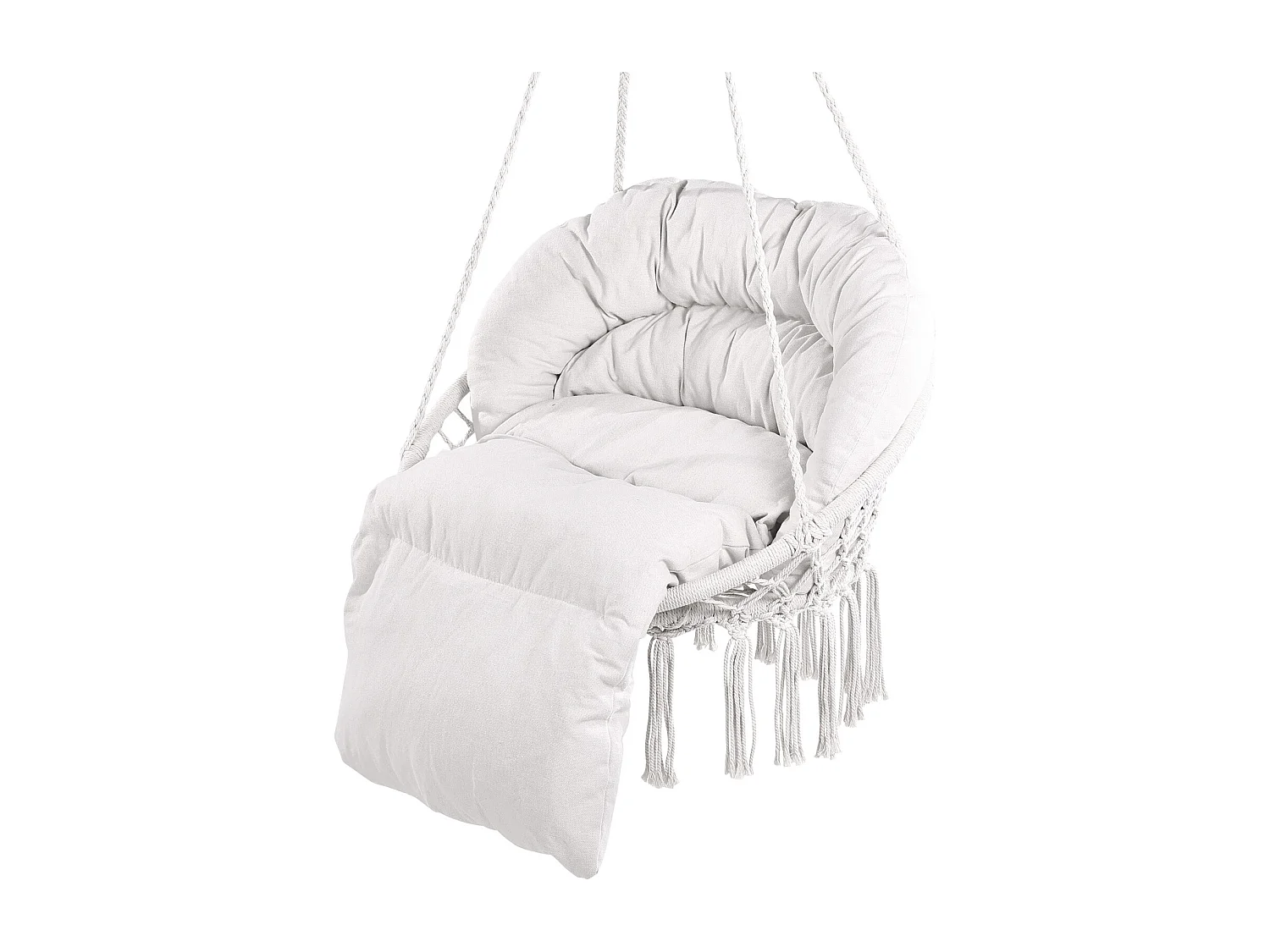 Fauteuil Suspendu Chaise Hamac Suspendue SucceBuy 149.69kg Beige