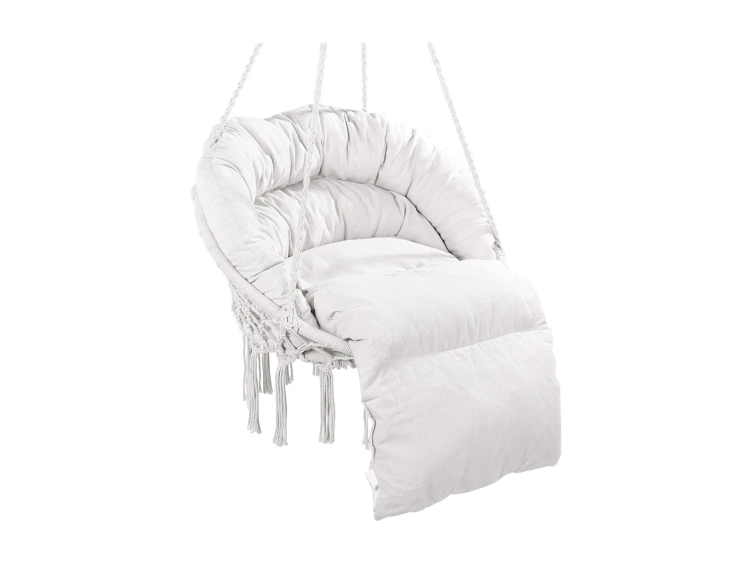 Fauteuil Suspendu Chaise Hamac Suspendue SucceBuy 149.69kg Beige