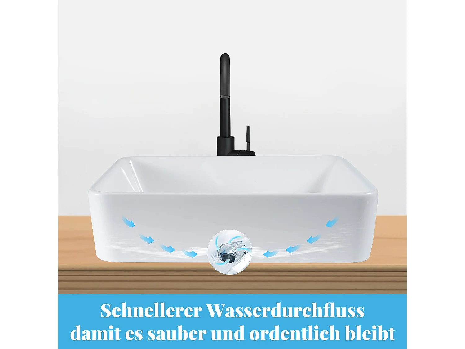 NETTLIFE vasque à poser, Lavabo de salle de bain céramique - vasque à poser carrée blanche 40 x 30cm