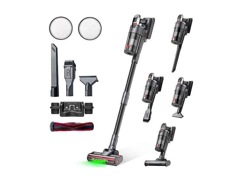 Aspiradora de mano inalámbrica Nettlife A11, 48 kPa de potencia de succión, 60 minutos de autonomía para pisos de madera.