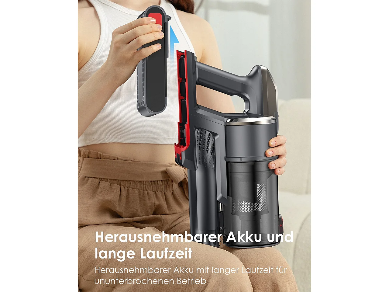 Nettlife Aspirateur à main sans fil A11 48Kpa forte puissance d'aspiration 60 minutes d'autonomie pour parquet