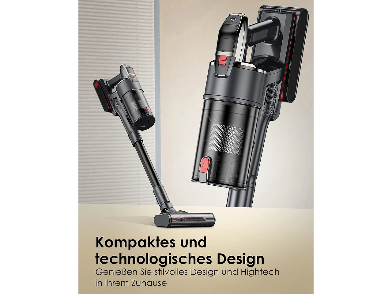 Nettlife Aspirateur à main sans fil A11 48Kpa forte puissance d'aspiration 60 minutes d'autonomie pour parquet