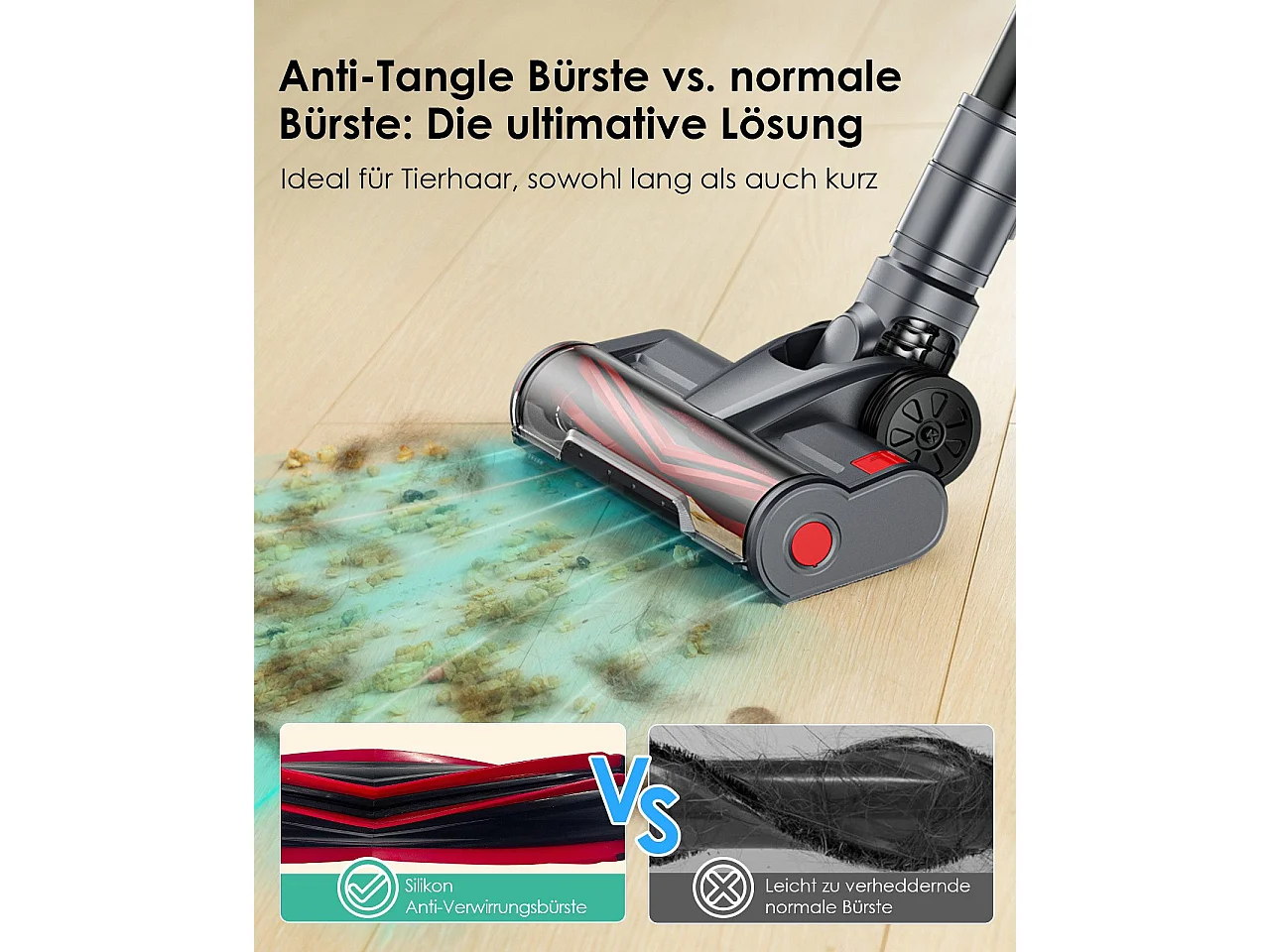 Nettlife Aspirateur à main sans fil A11 48Kpa forte puissance d'aspiration 60 minutes d'autonomie pour parquet