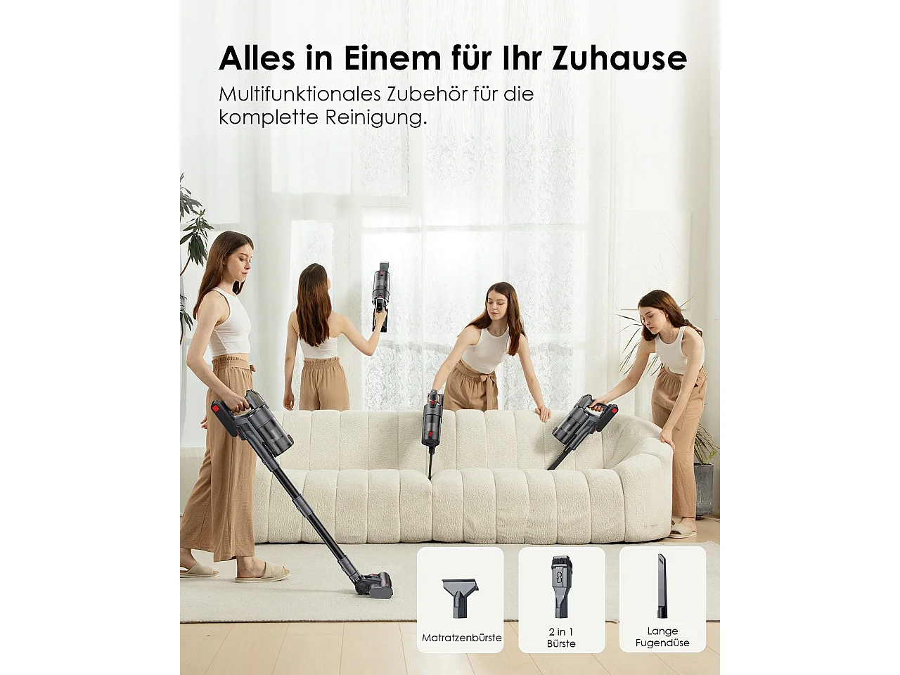 Nettlife Aspirateur à main sans fil A11 48Kpa forte puissance d'aspiration 60 minutes d'autonomie pour parquet