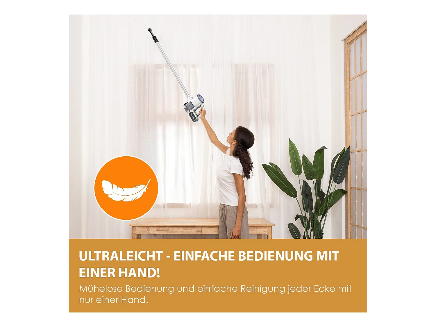 Aspiradora inalámbrica NETTLIFE de 30 kPa con autonomía de hasta 30 minutos. Aspiradora vertical para pisos duros, alfombras y pelo de mascotas.