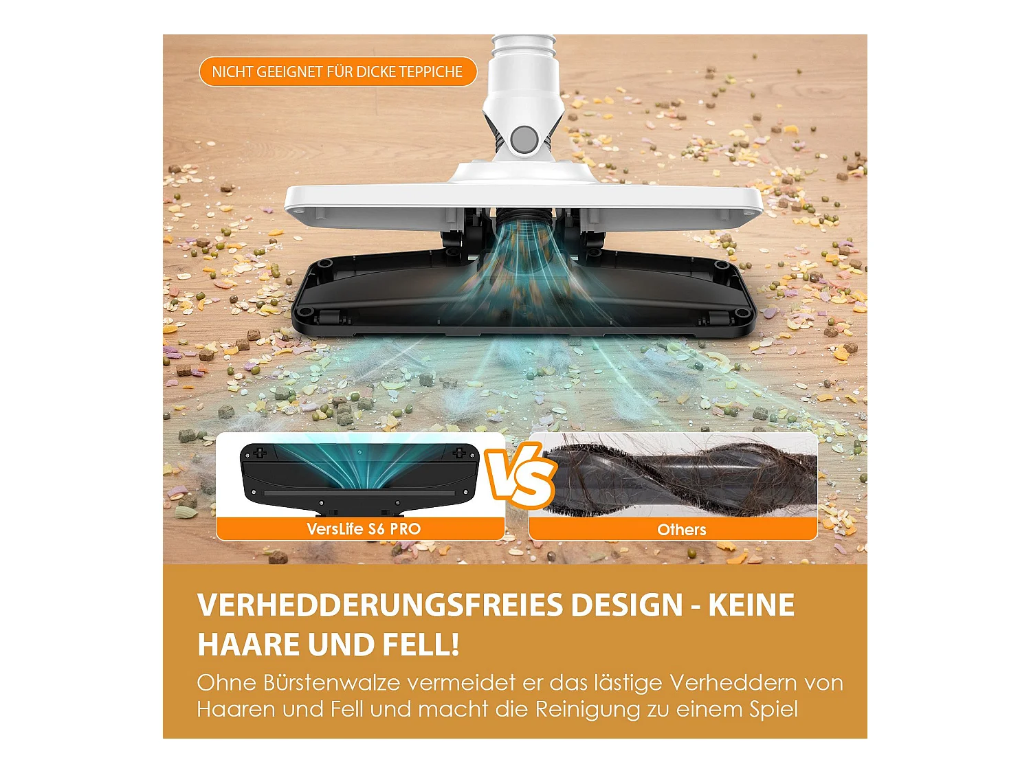 Aspiradora inalámbrica NETTLIFE de 30 kPa con autonomía de hasta 30 minutos. Aspiradora vertical para pisos duros, alfombras y pelo de mascotas.