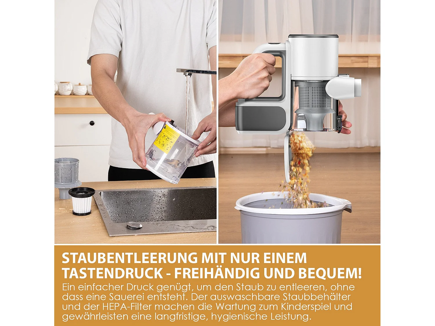 NETTLIFE Odkurzacz bezprzewodowy 30KPa Odkurzacz bezprzewodowy Czas pracy do 30 minut Odkurzacz pionowy do twardych podłóg/dywanów/sierści zwierząt