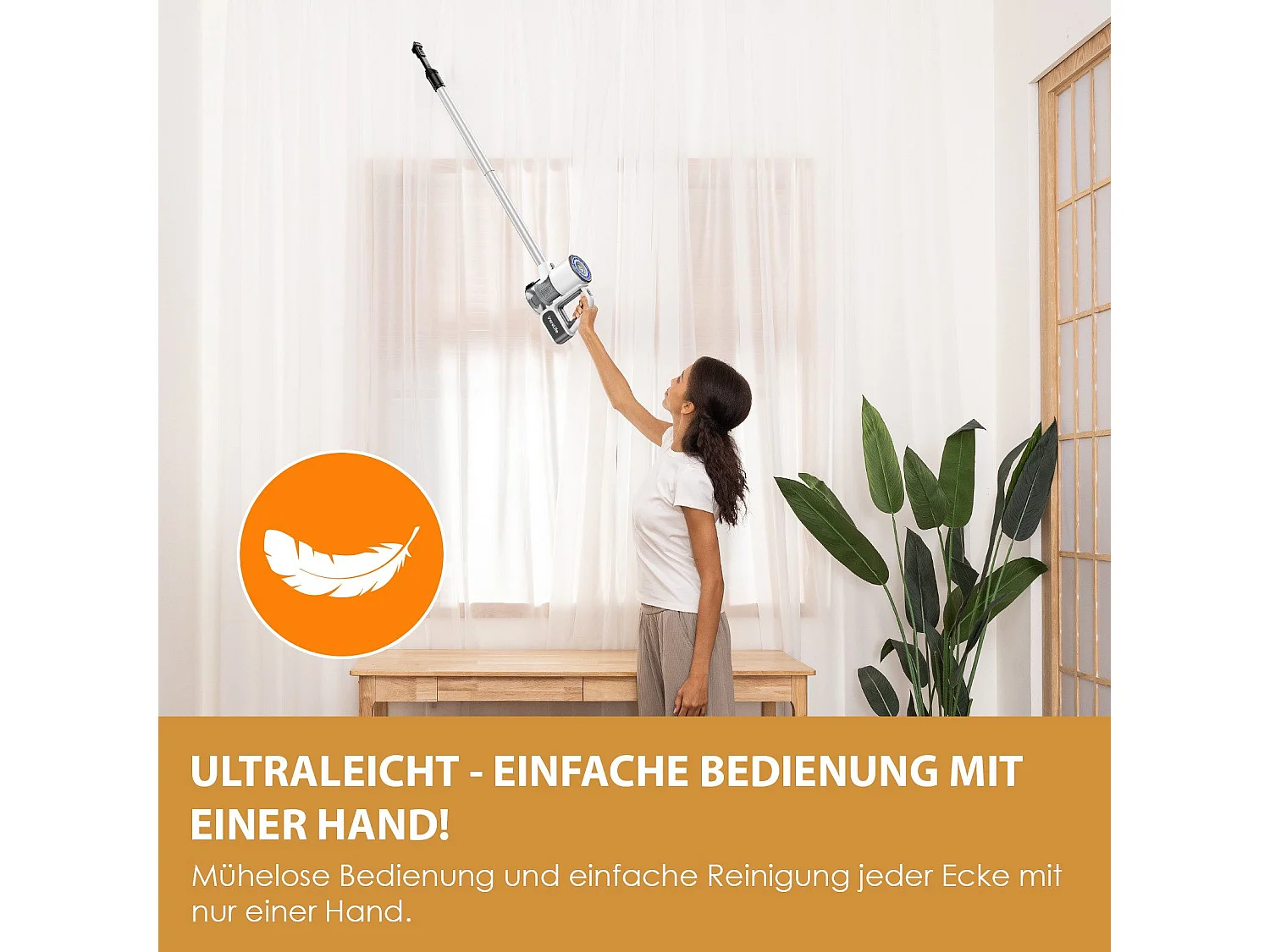 NETTLIFE Aspirateur sans fil aspirateur 30KPa sans fil jusqu'à 30 minutes d'autonomie aspirateur balai pour sols durs/tapis/poils d'animaux